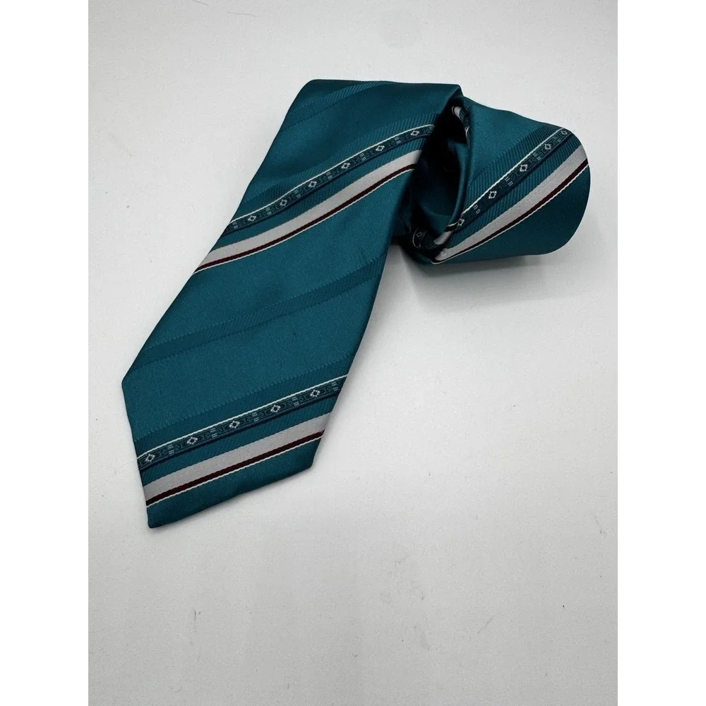 Vintage Yves Saint Laurent YSL necktie blue Stripped EUC A2